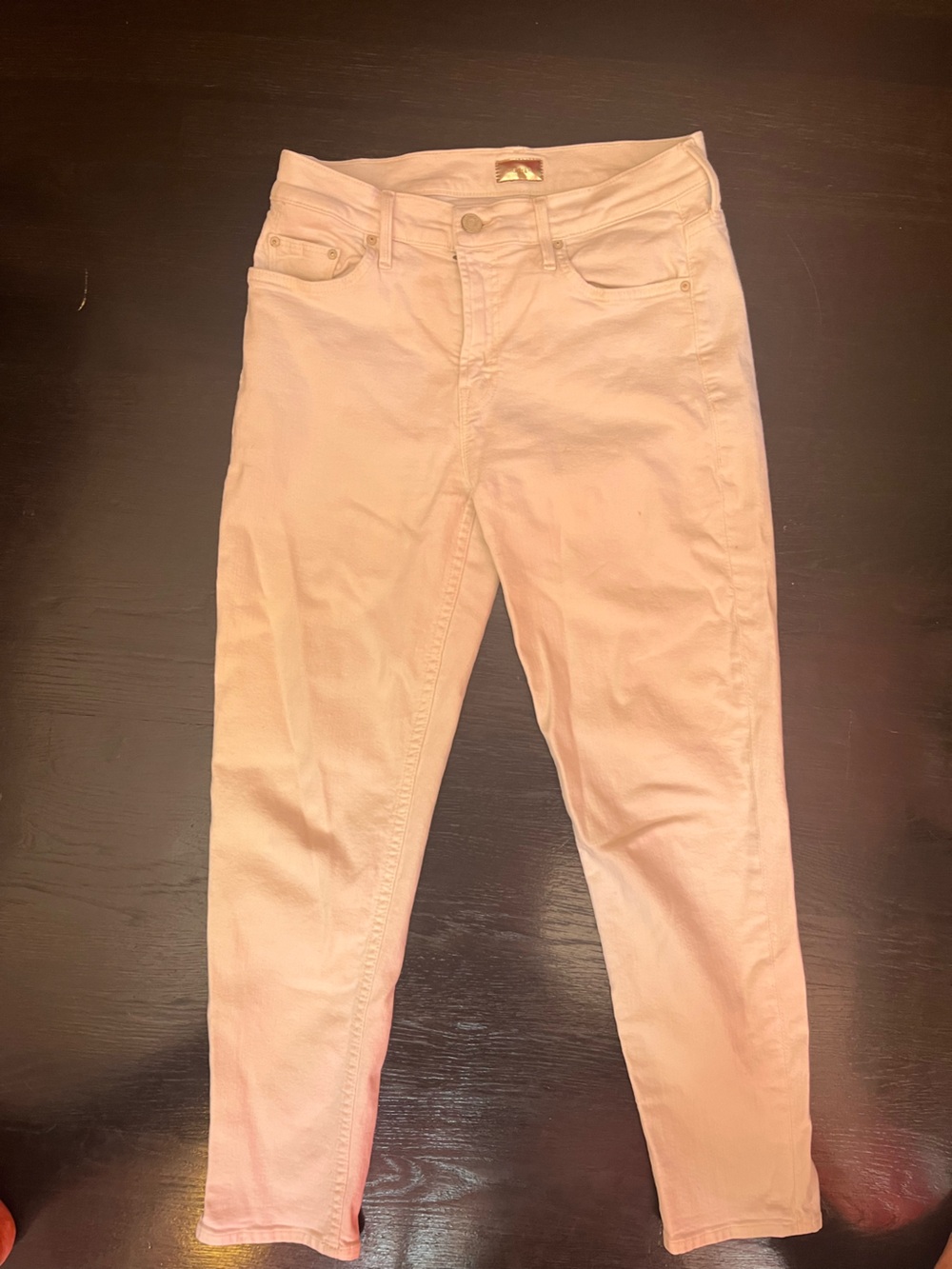 MOTHER Skinny Jeans in off white